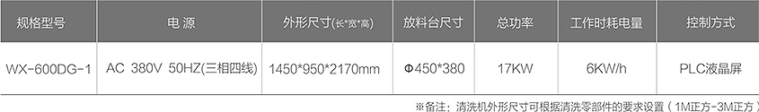 WX-600DG-1零部件智能清洗機(jī)